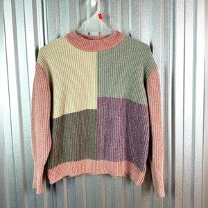 [SOLD] Retro CoverStory Colour Block Soft Sweater